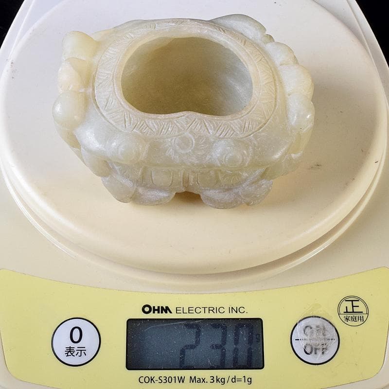 中国 玉石白玉彫刻 蟹形水孟 筆洗 V R8258 - メルカリ