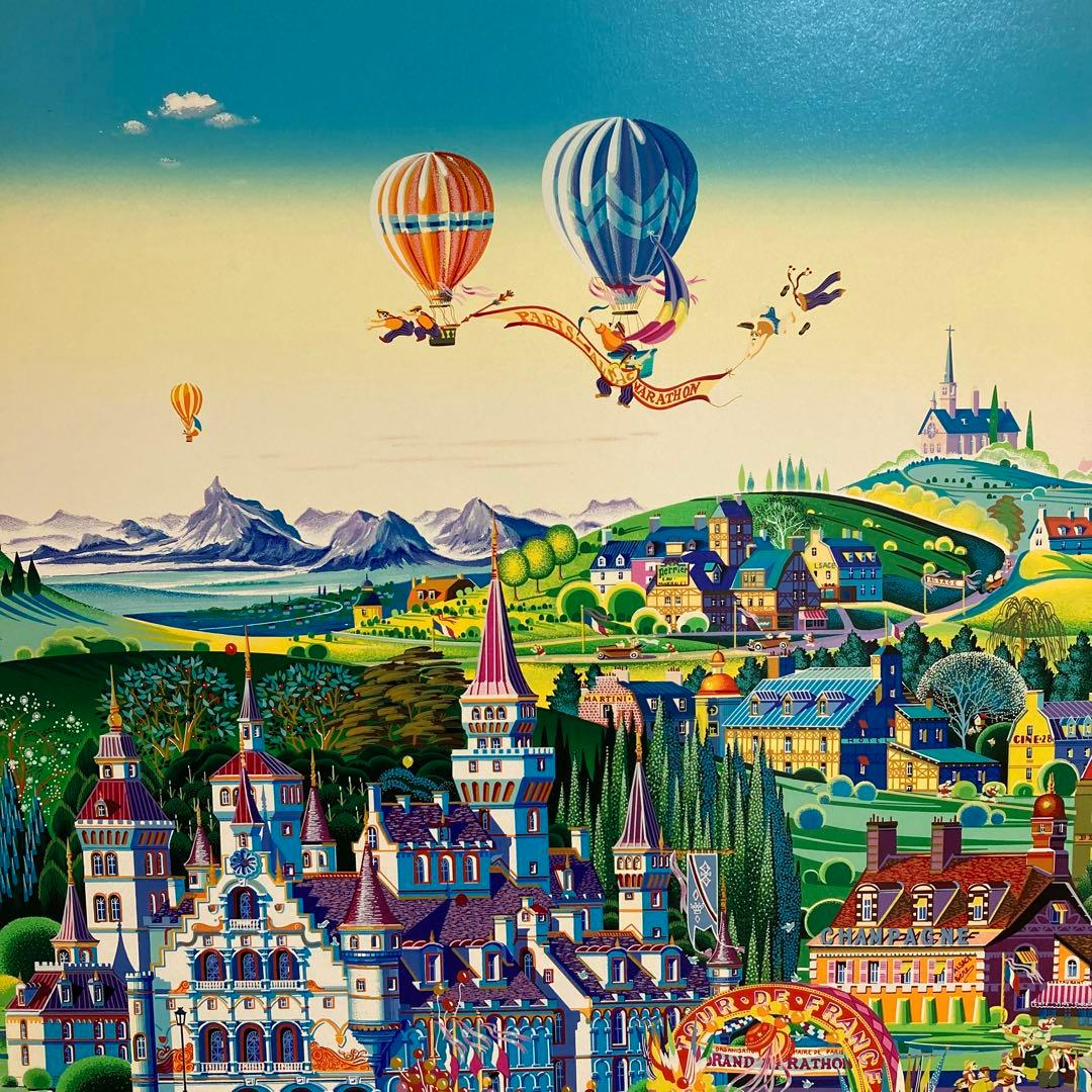 真作】ヒロ・ヤマガタ「フィニッシュライン」シルクスクリーン 直筆