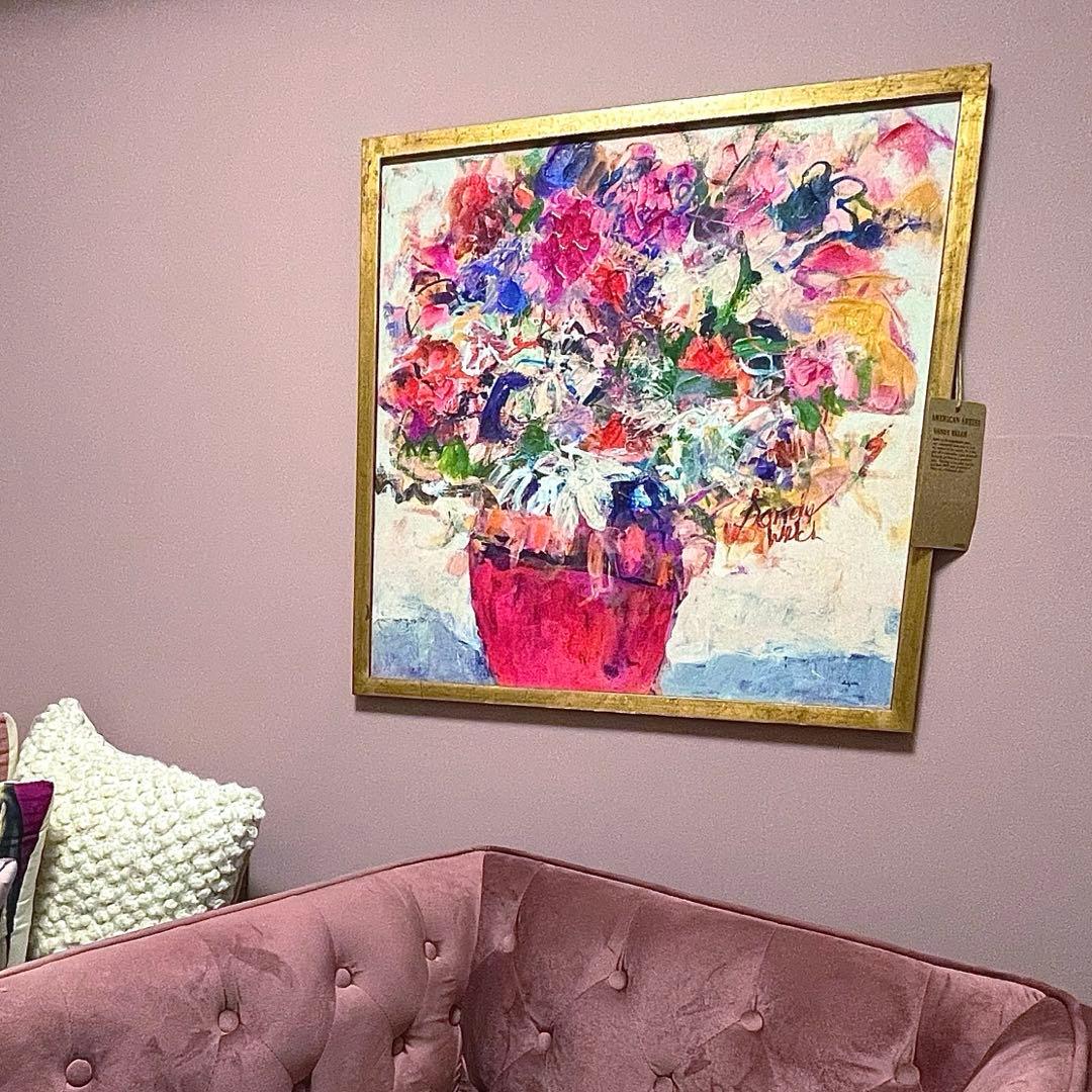 柏原覚太郎花瓶の薔薇古径額