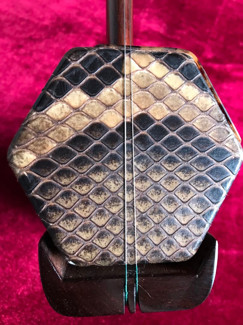 二胡☆特選・明清・老紅木☆錦蛇皮☆古月琴坊・万其興製作☆プロ級