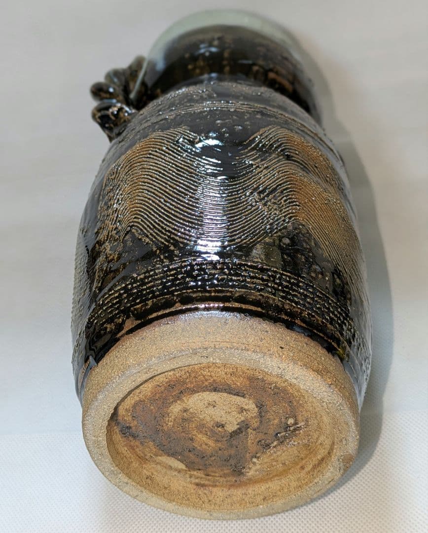 唐津焼 山口康雲 久峰陶苑 朝鮮唐津 花入れ 花瓶 花生け フラワーベース