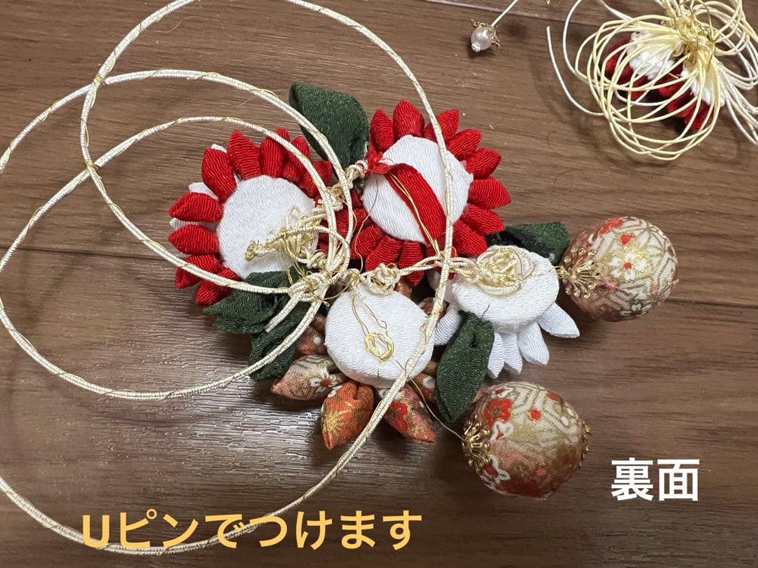 七五三　5歳〜7歳　オレンジ金色着物帯　帯幅14センチ