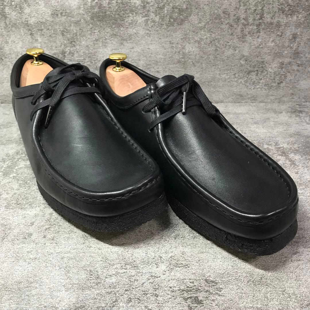 【未使用級】Clarks Wallabee ワラビー　レザー　黒　28.5㌢