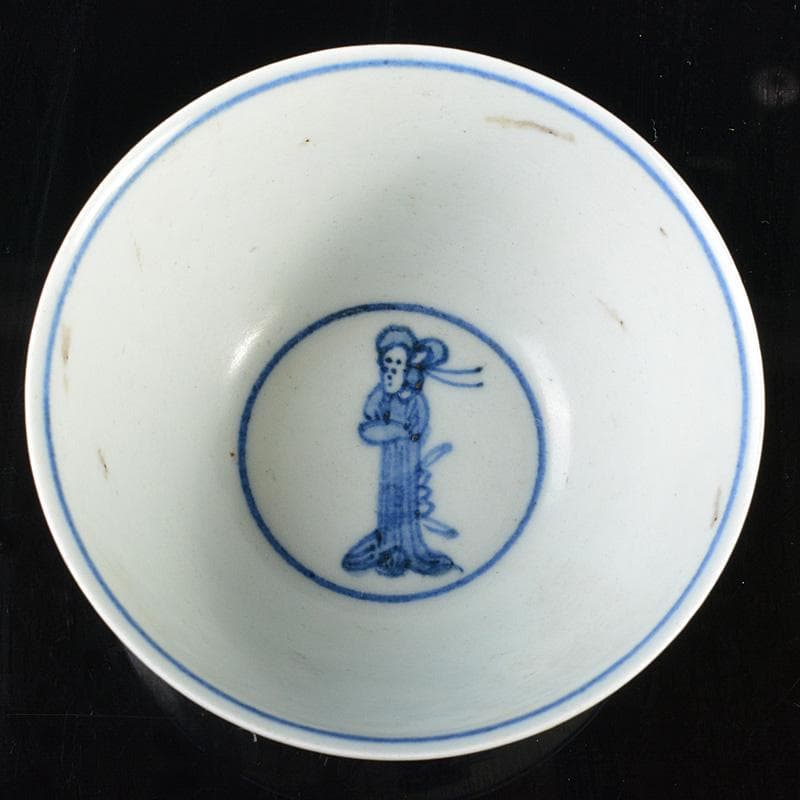 中国 新渡 青花 唐子人物文碗 C R6442E - メルカリ