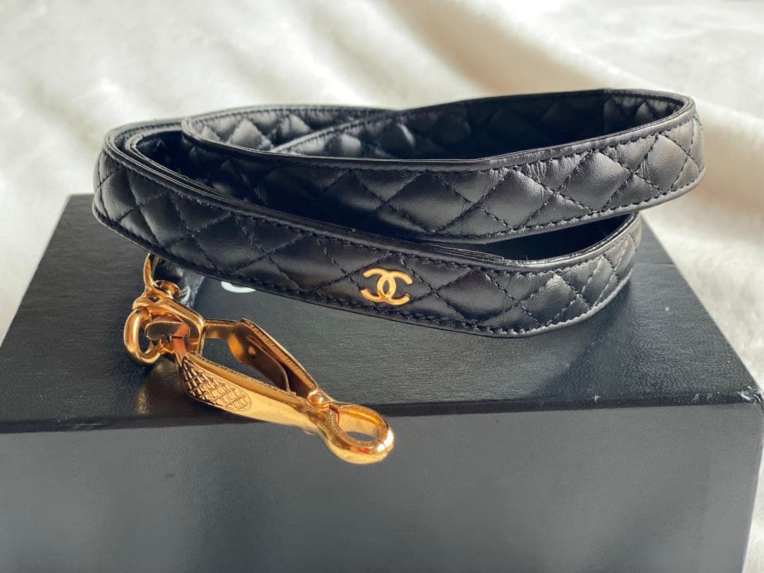 未使用品】CHANEL Collar & Leash 首輪とリード小型犬