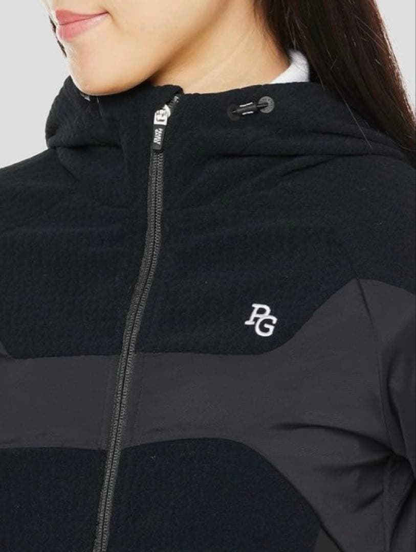 パーリーゲイツ　フーディ　スカート　セットアップ　黒　撥水防風　サイズ2