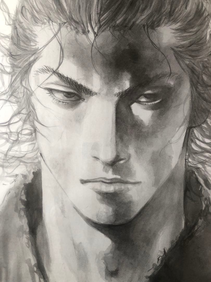 廃盤完売品・2008年製バガボンドVagabond•井上雄彦氏＊特大原画複製額付