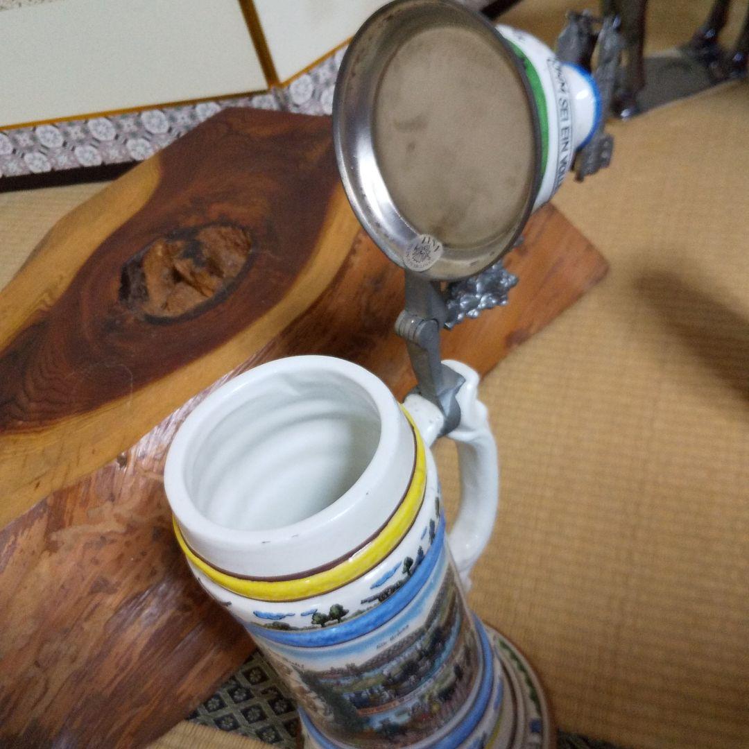 レア 陶器 蓋つきビアカップ ボトルケース レア 陶器 蓋つきビアカップ