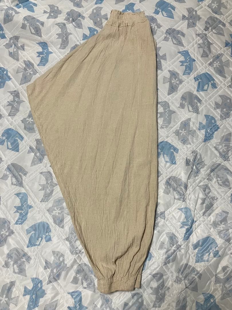 ヂェン先生の日常着　太極拳パンツ　生成り　M