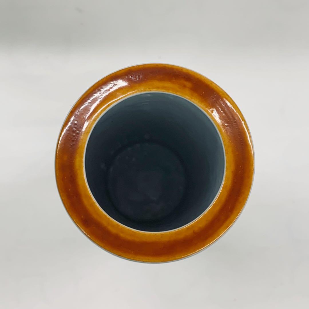 花瓶 錦 筒形 草花文 小花生】二重渦福 柿右衛門 共箱 E101495765