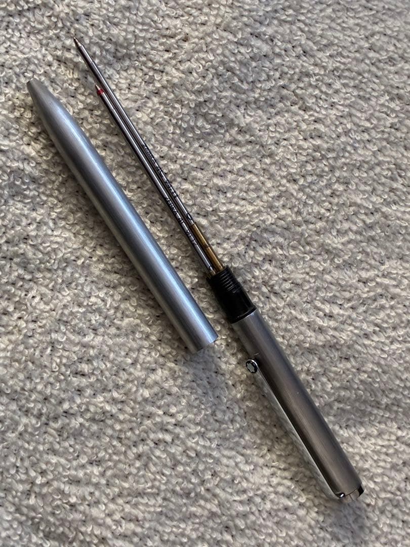 ◾️MONT BLANC モンブラン◾️二色ボールペン◾️シルバーメタル