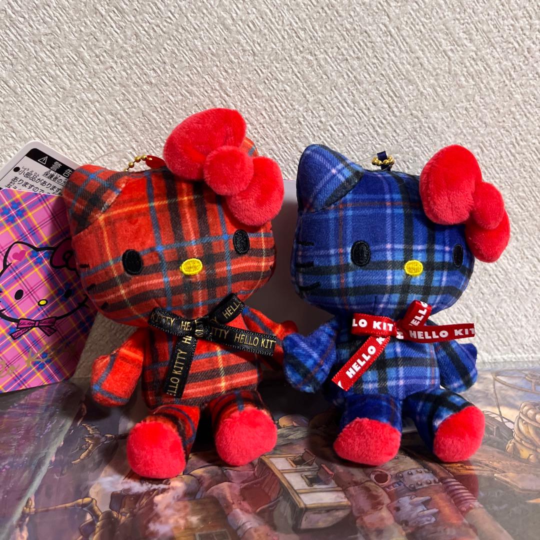 ハローキティ タータンチェック キーホルダー キーチェーン マスコット