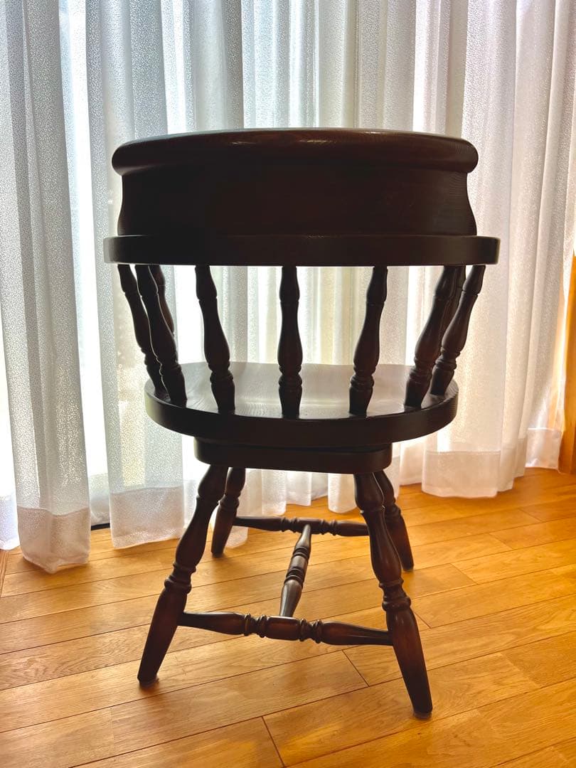 飛騨産業】回転式　高級木製アームチェア