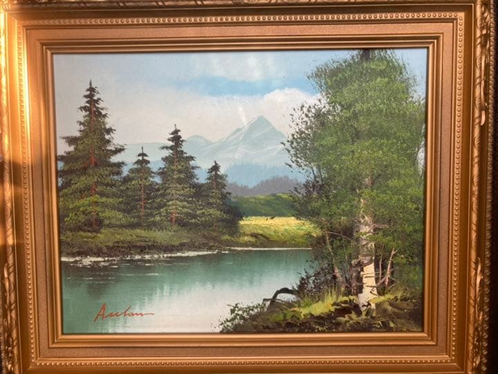 お値下げ　額縁絵画　油絵　風景画　アンティーク