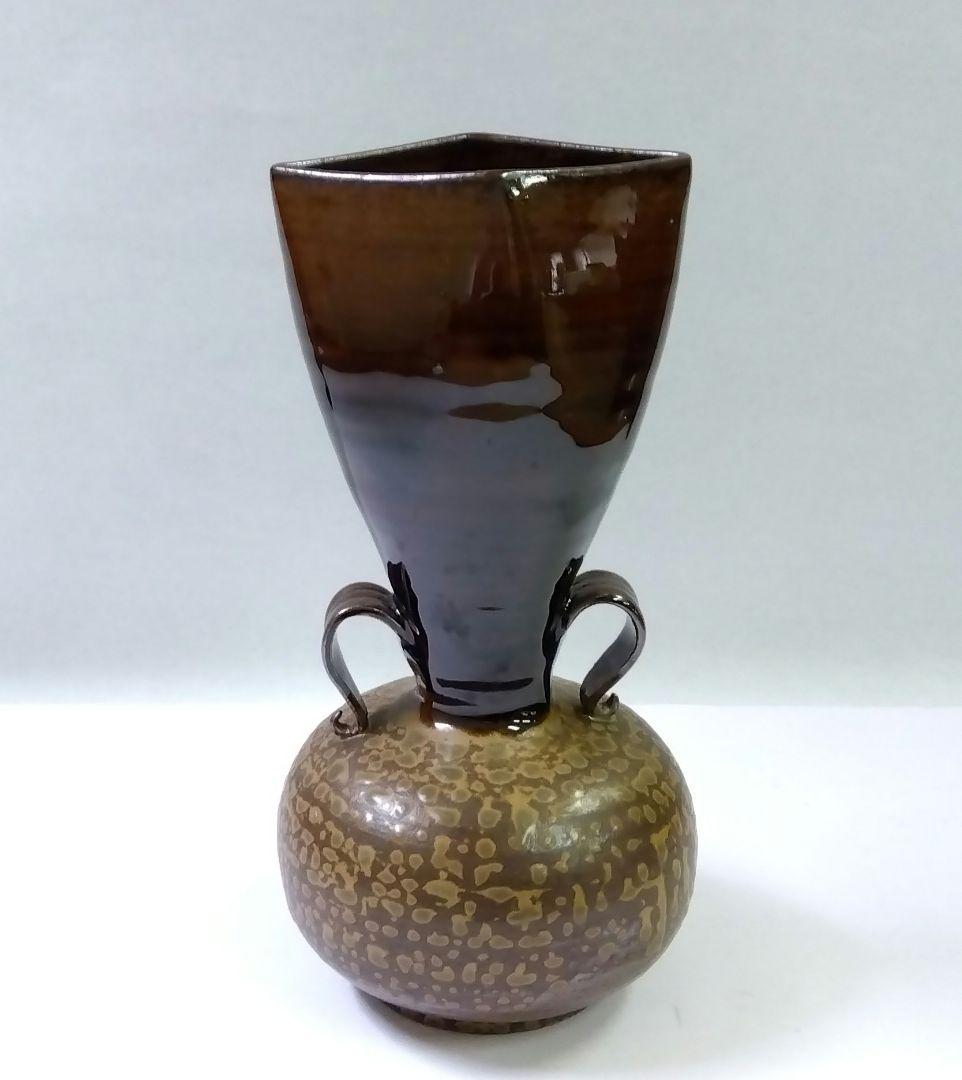 茶道具 花入 高取 笹耳 2代 鬼丸碧山 雪山窯 小石原高取 - メルカリ