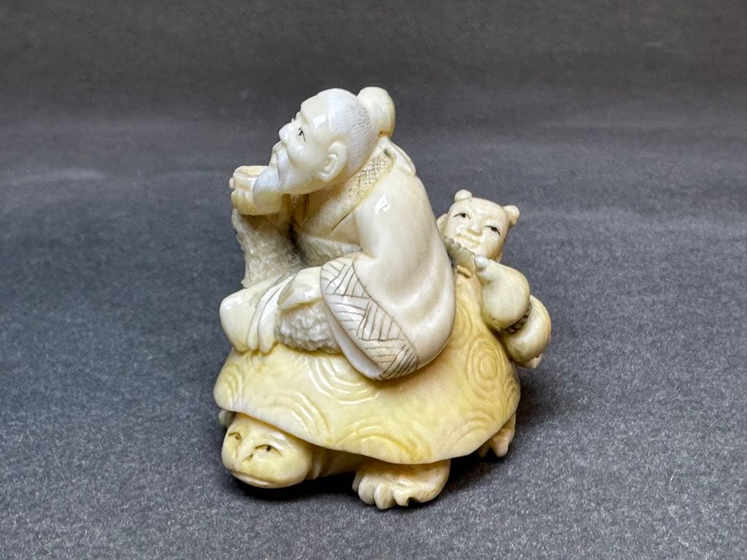 極上七福神置物根付天然素材アンティーク和彫骨董飾り物古美術品