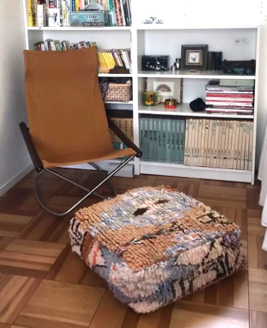 モロッコプフ　プフ　オットマン　クッションカバー　モロッコラグ　ビンテージ