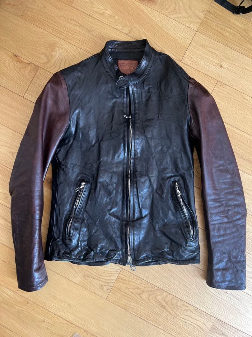 バックラッシュ/イタリアンショルダー/シングルライダース/sizeS/ バックラッシュ イタリアンショルダー シングルライダース sizeS