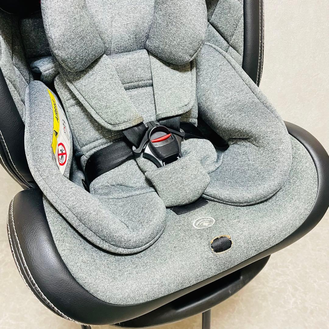 美品 日本育児 グロウフィット ISOFIX チャイルドシート 新生児 回転式