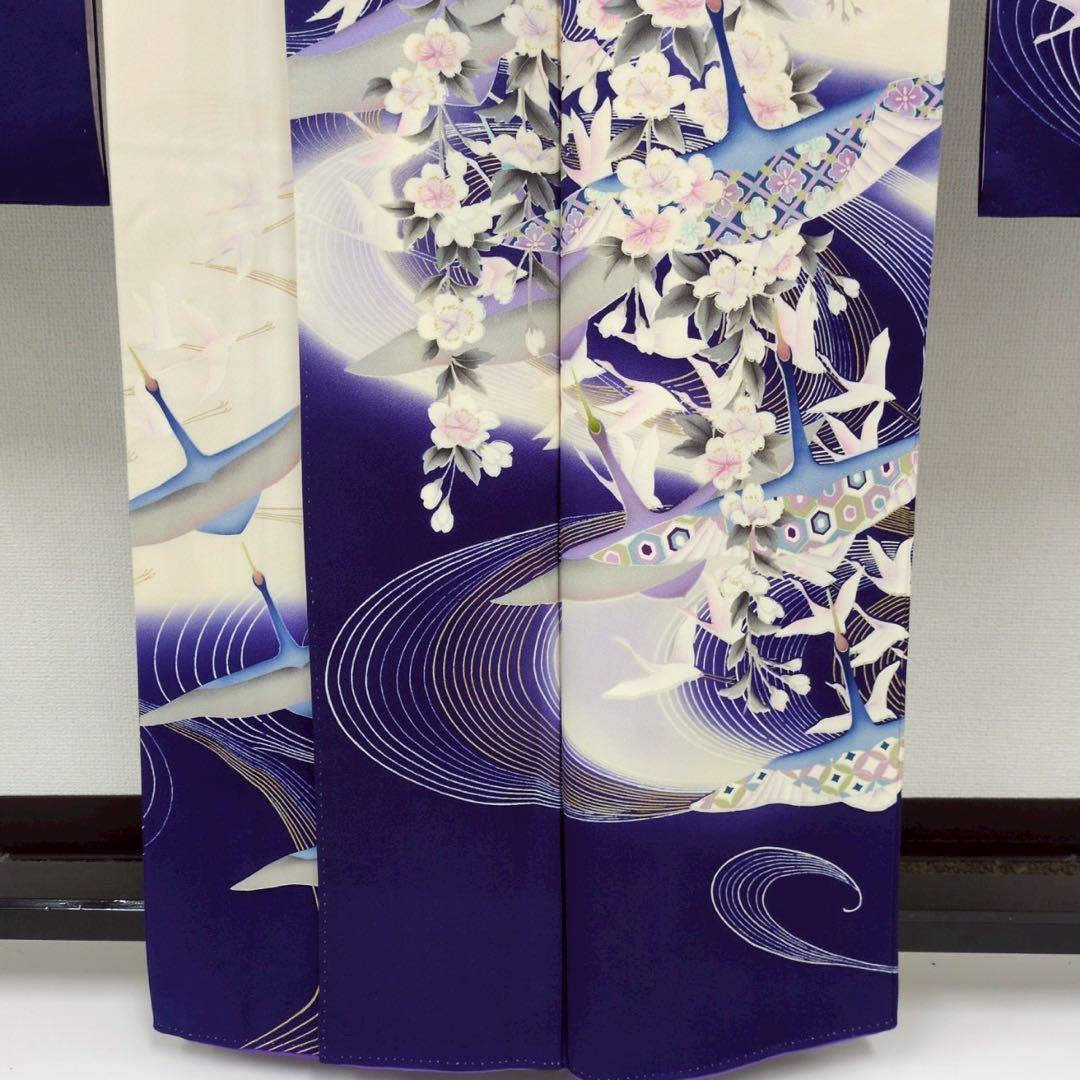 振袖 羽ばたく鳥 華やか 素敵なデザイン 着物 正絹 T-8355 振袖