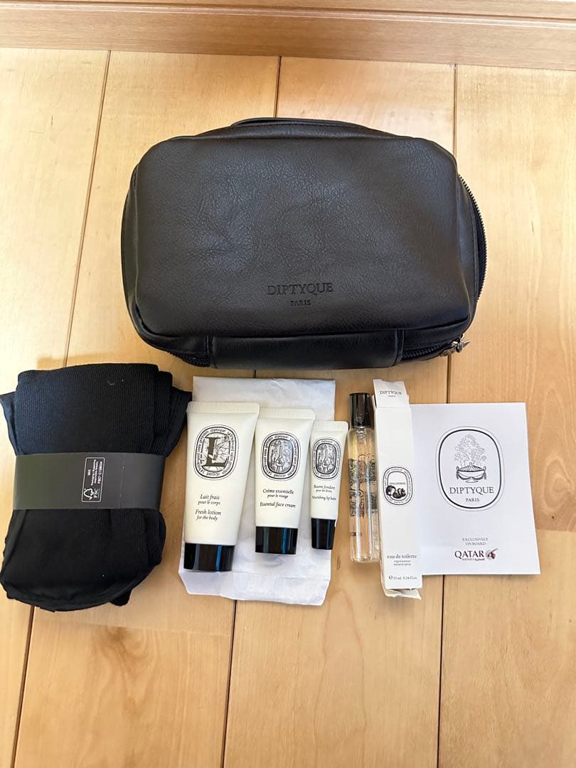 カタール航空 アメニティトラベルポーチ(Diptyqueとのコラボ) - メルカリ