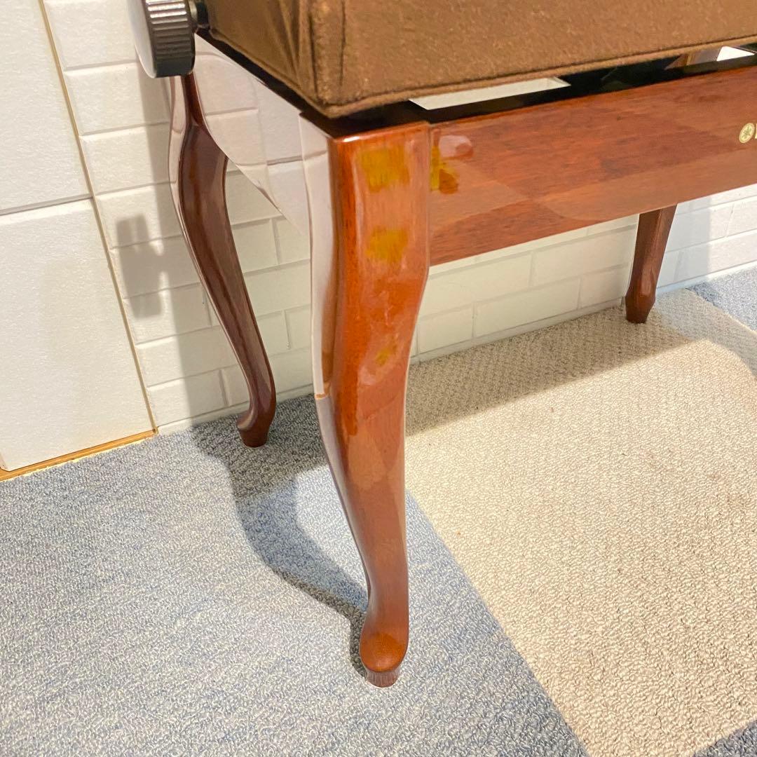 ヤマハ ピアノ椅子 猫脚 木目 チッペンデール マホガニー YAMAHA