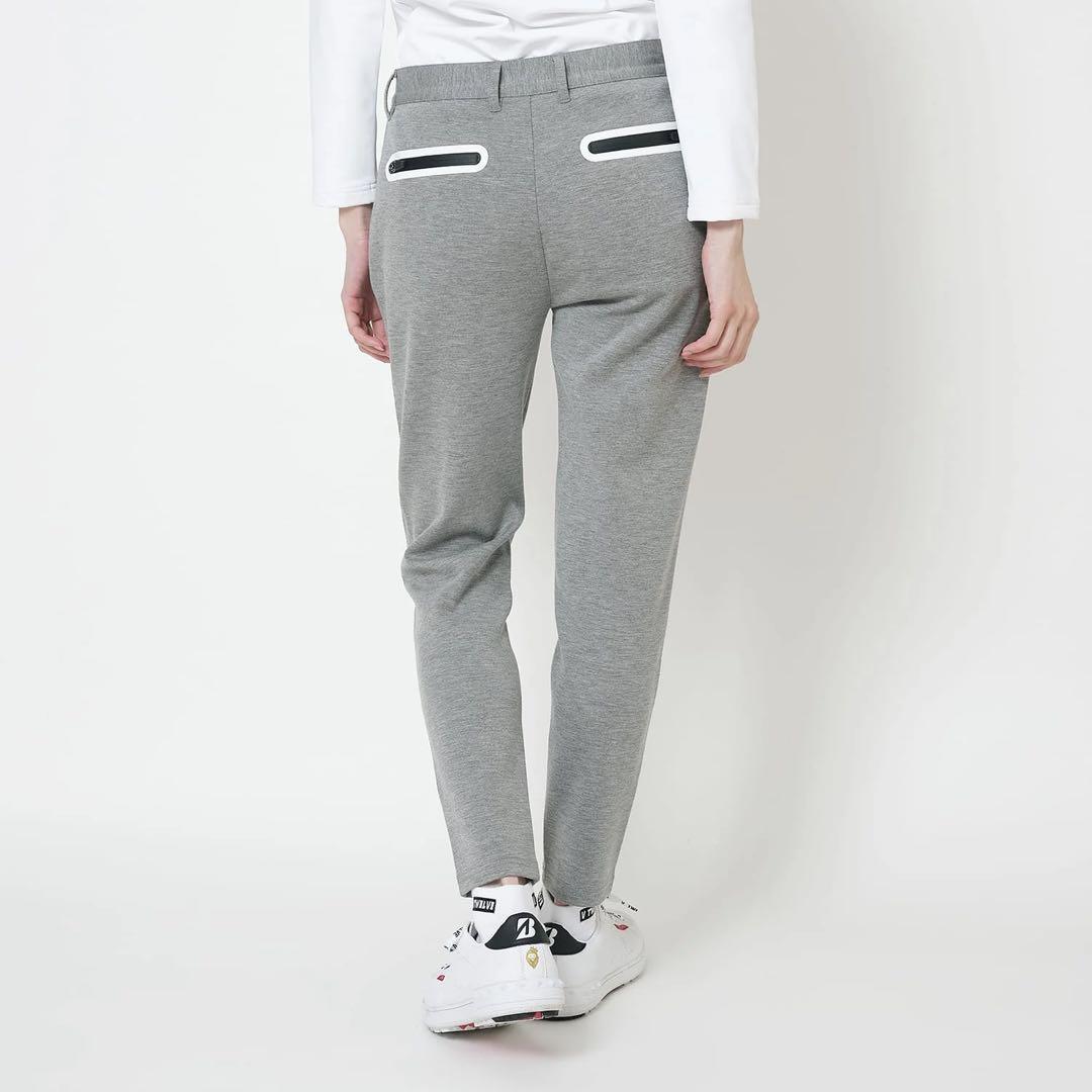 V12 TEC PANTS スリムフィット ダンボールニット グレー レディース