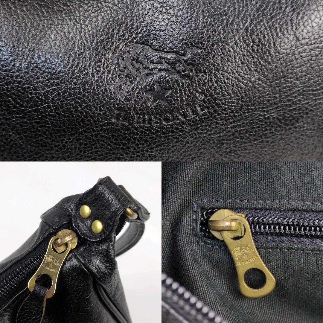 イルビゾンテ ショルダーバッグ 大きい ブラック ハーフムーン 三日月