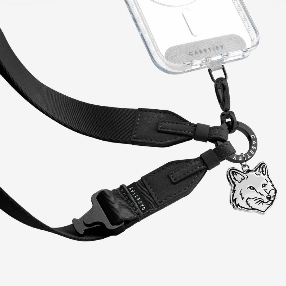 新品公式 完売品 メゾンキツネ CASETiFYスマホストラップ ブラック