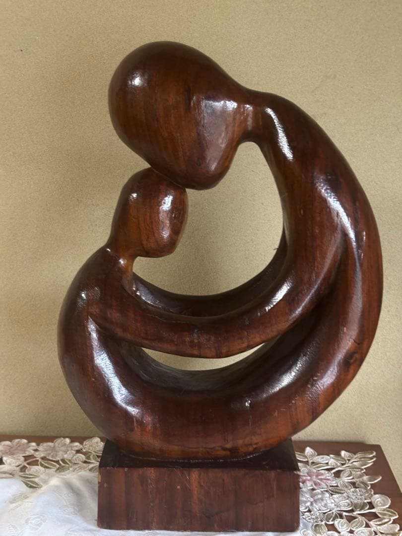 彫刻家 立川義明 作 木彫 共箱 置物 彫刻 彫刻家 立川義明 作 木彫 猿