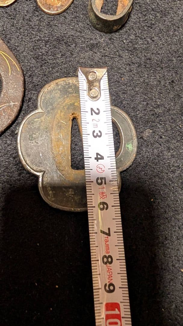 伝統的な鉄製鍔 刀つばつば止め5個セット