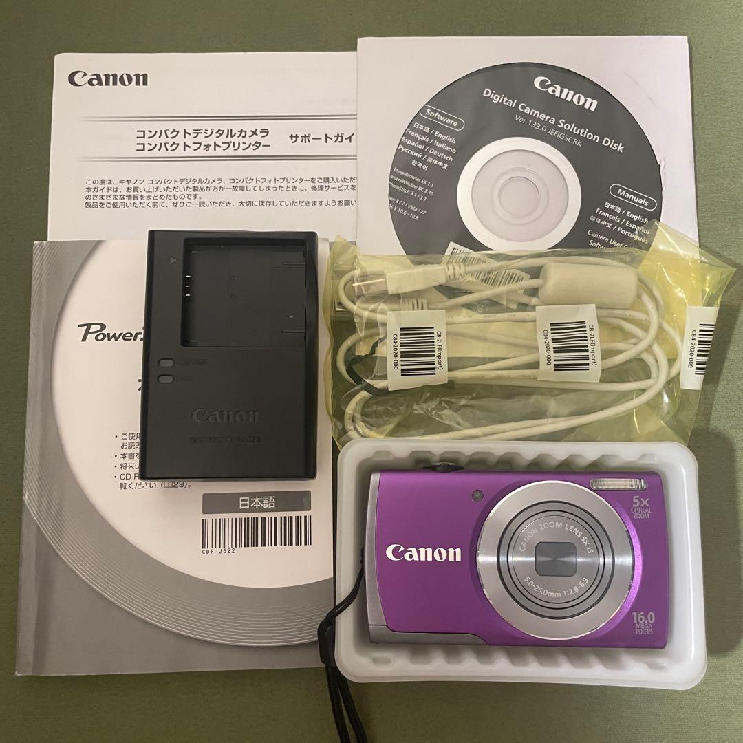 Canon キャノン　デジタルカメラ　PowerShot A3500 IS　紫 Amazon | Canon デジタルカメラ PowerShot A3500 IS(パープル) 広角
