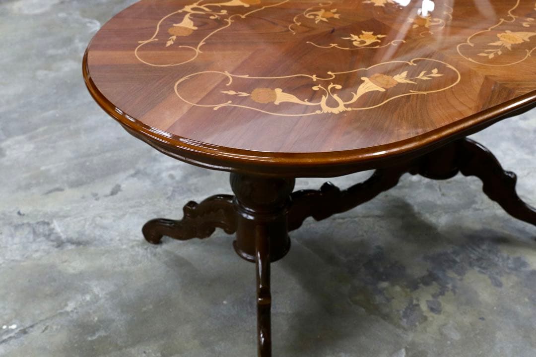 GMIK245◯イタリア製 クラシック ダイニングテーブル 食卓テーブル アン