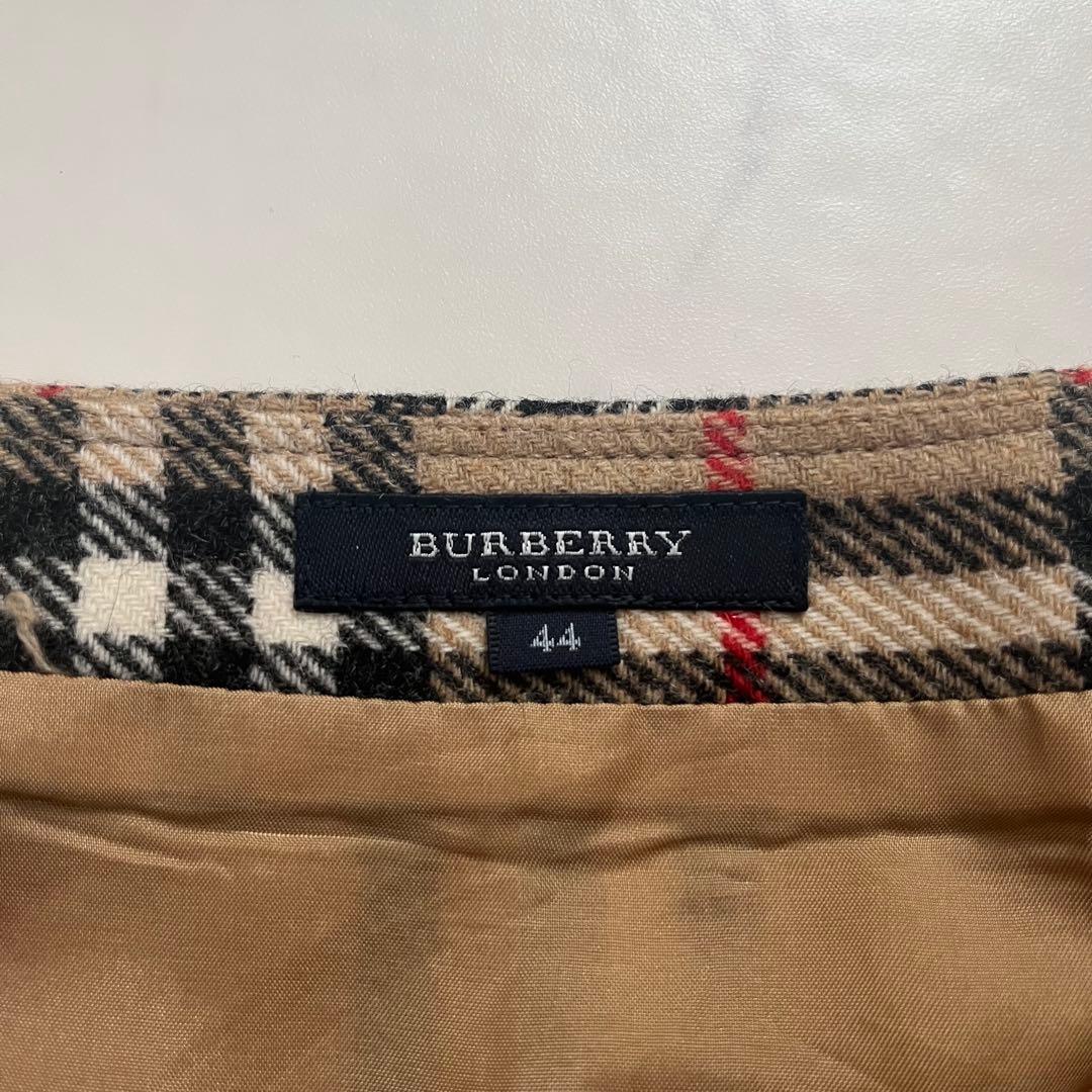 未使用級　希少サイズ　バーバリーロンドン　ノバチェック　プリーツスカート　2XL