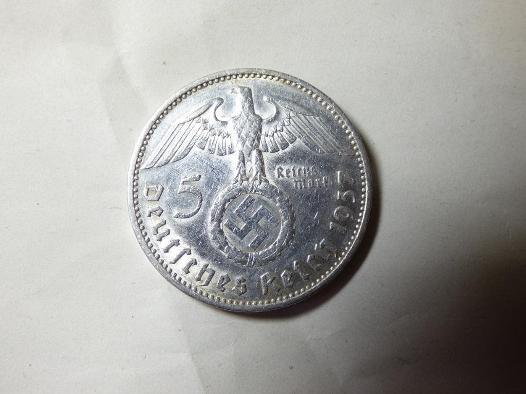 ドイツ 5マルク 銀貨 1937年 A