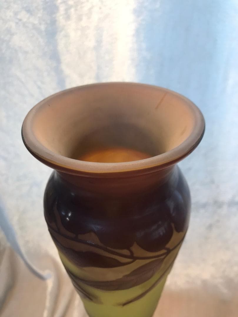 エミールガレGalle花瓶アールヌーボークレマチス1910年頃 エミールガレ