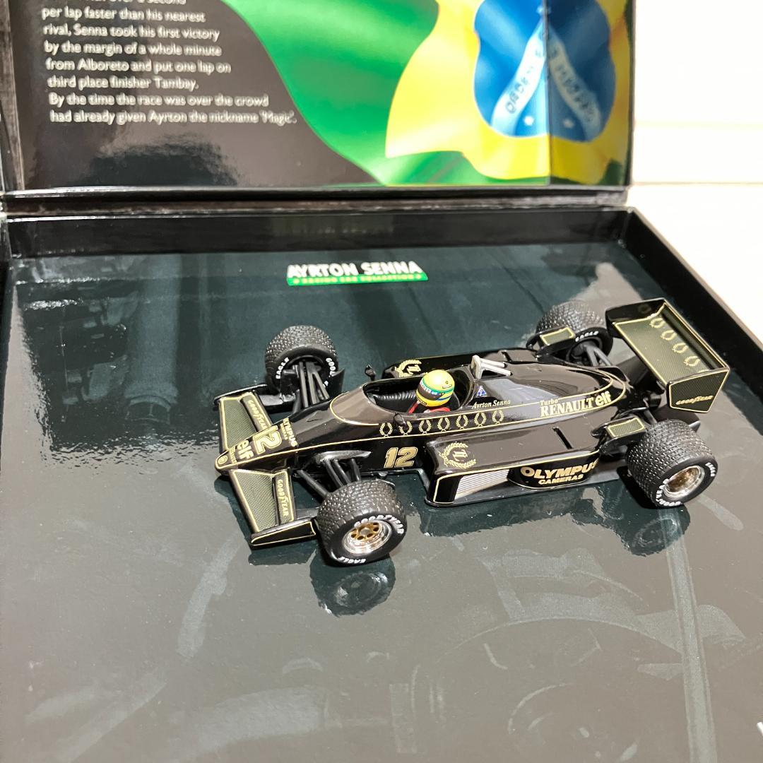 ミニチャンプス 1/43 ロータスルノー97T アイルトンセナ 初優勝記念