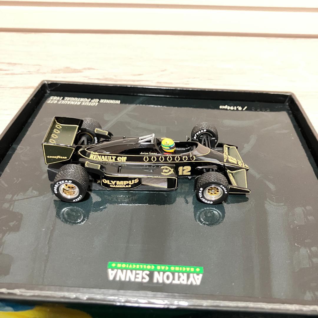 ミニチャンプス 1/43 ロータスルノー97T アイルトンセナ 初優勝記念