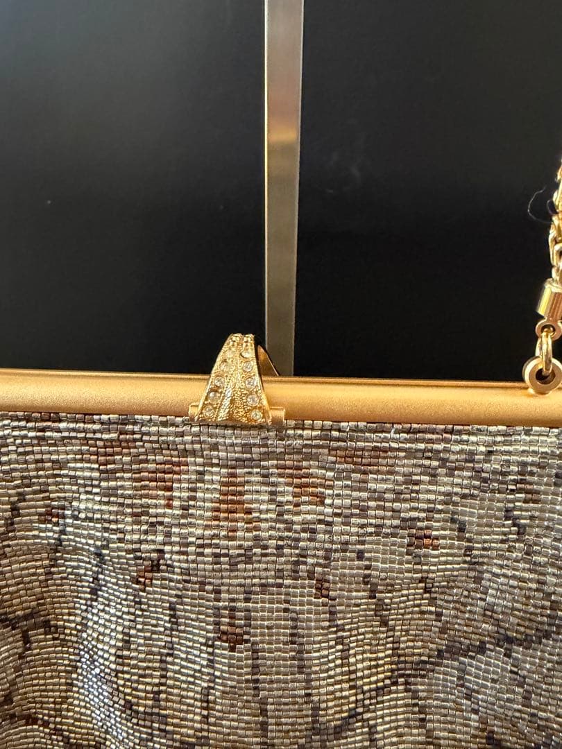 銀座◼︎白牡丹◼︎総ビーズバッグ 着物 謝恩会 冠婚葬祭 結婚式 パーティ 高級