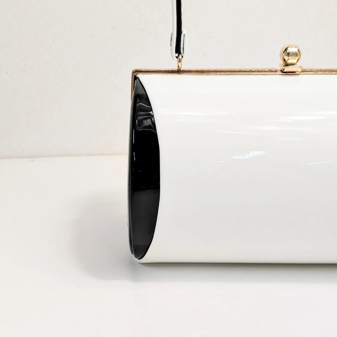 和装 草履バッグセット 振袖用 エナメル 白 黒 フリーサイズ w18-5