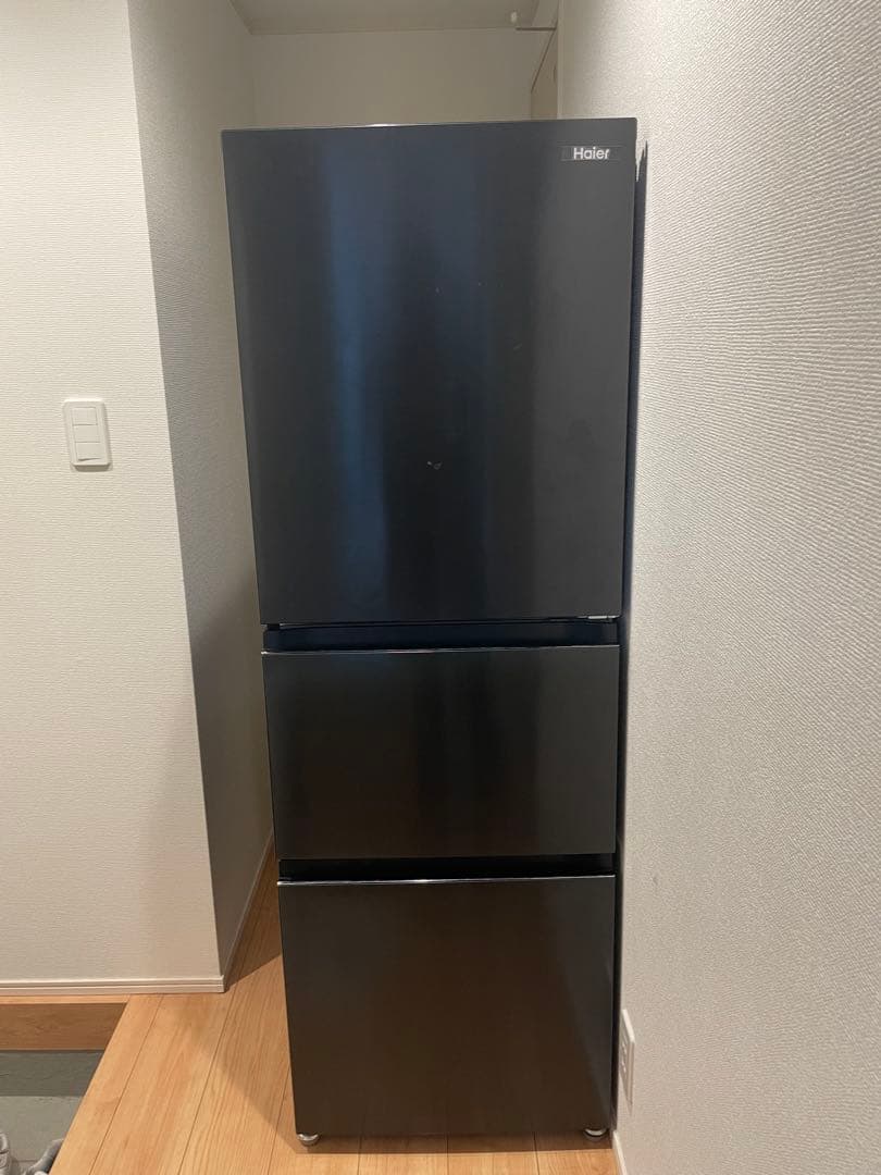 ハイアール JR-CV29A ブラック 286L 3ドア冷蔵庫　2022年製 冷蔵庫 チャコールブラック JR-CV29A-K [286L /3ドア /右開きタイプ