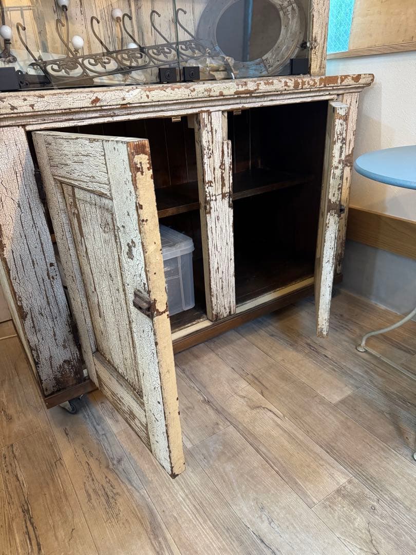 ⚫️NYモノ/アンティーク木製キャビネット/美品/特別追加加工/店舗什器