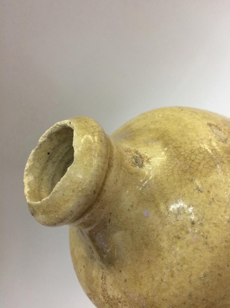 ★骨董一点もの！　黄瀬戸/瀬戸焼 徳利 江戸中期~ 1820~1850年頃_2