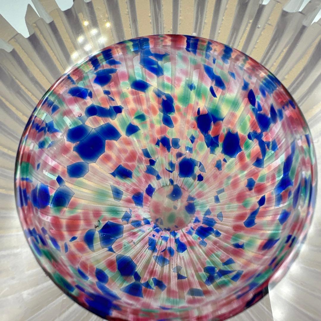 江戸切子作家 山田輝雄 作ガラス花器 オブジェ 伝統工芸 アート