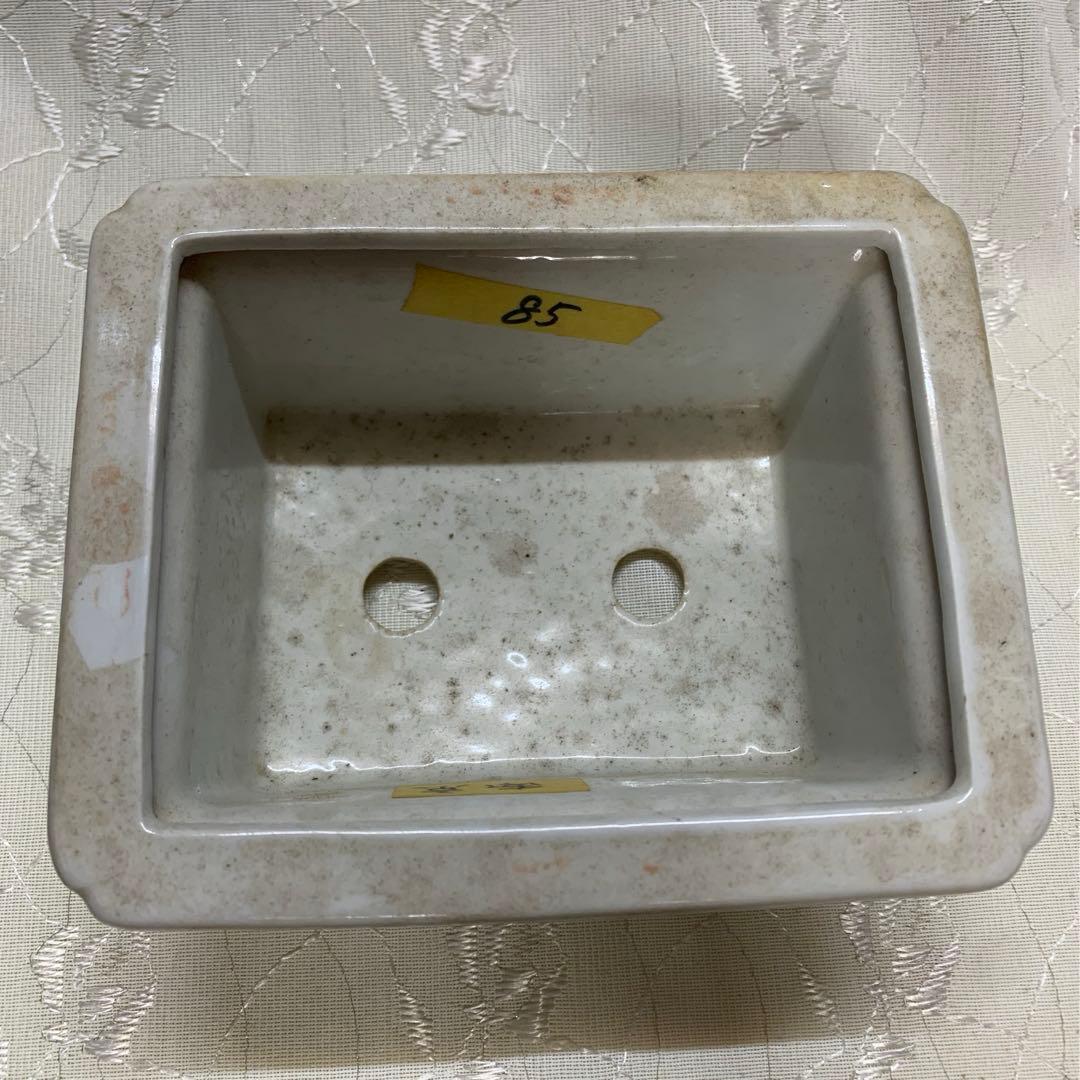 南京　絵鉢　長方