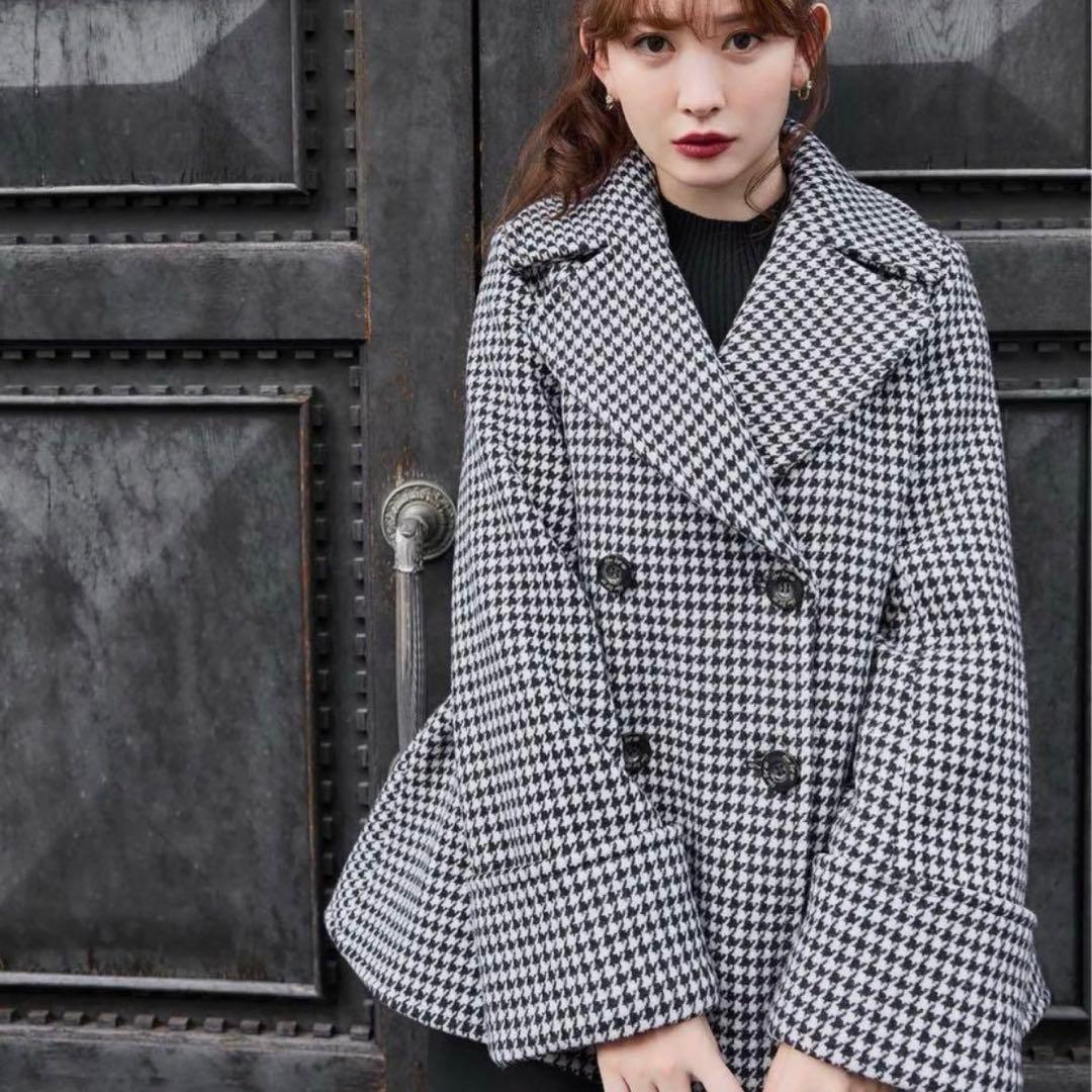 新品・タグ付き】Her lip to ハーリップトゥ 千鳥柄 コート - メルカリ