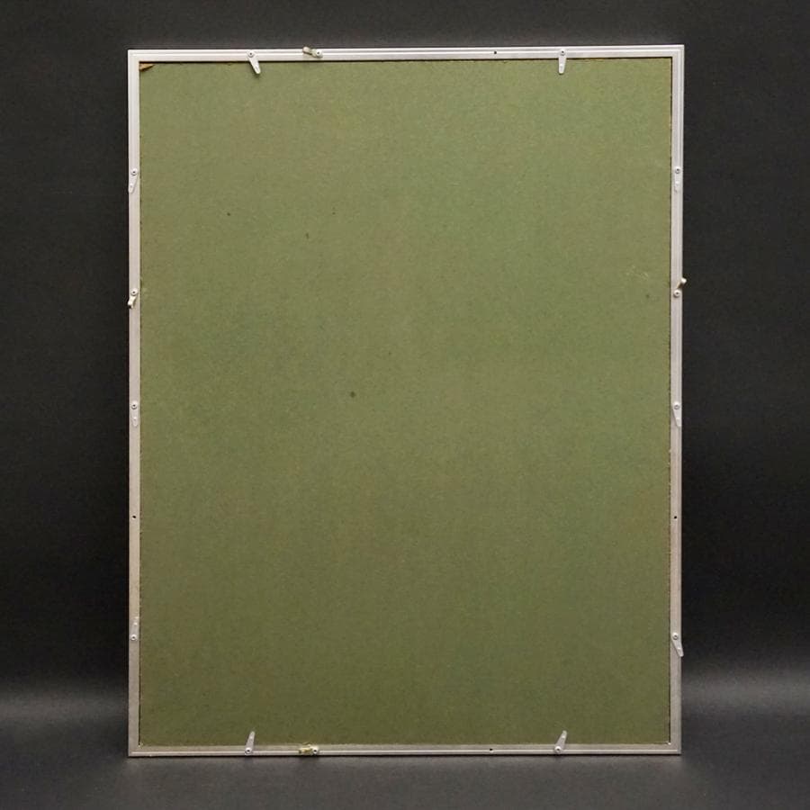 保坂武雄『千曲川早春』 風景画 水彩画 絵画 肉筆 額装