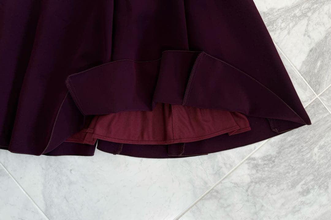 未使用級❣️FOXEY/フォクシーニューヨーク スカート 38 バーガンディ