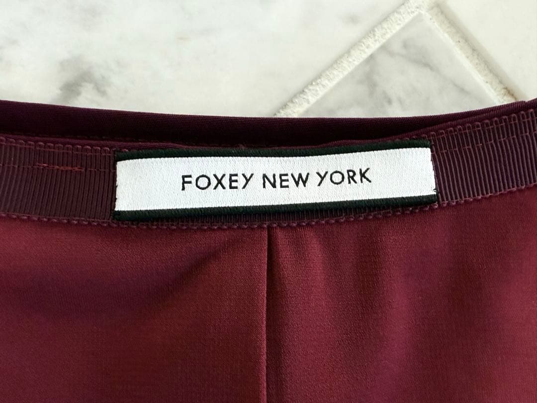 未使用級❣️FOXEY/フォクシーニューヨーク スカート 38 バーガンディ