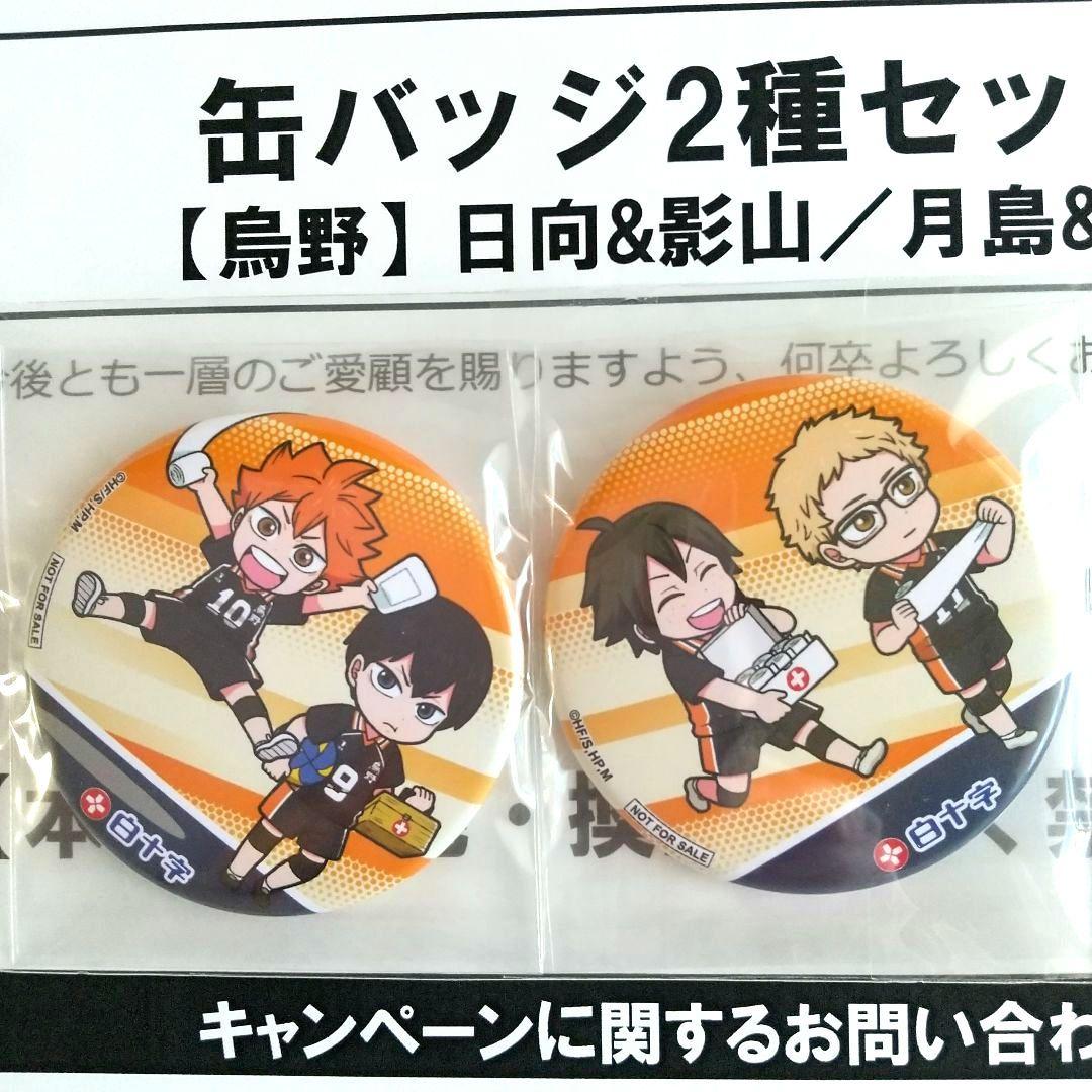 ショップ ハイキュー 白十字缶バッジ キズ処置シリーズコラボ 当選品